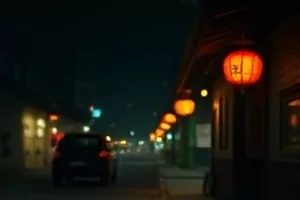 《昏灯校对室》摊满红笔批注的稿纸与台灯